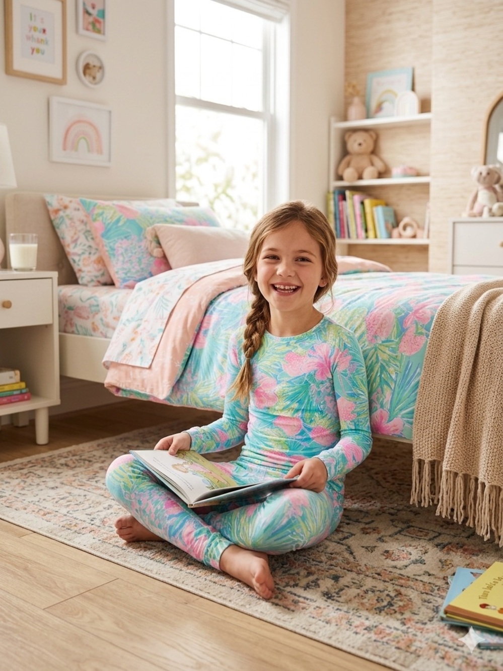 Lilly Pulitzer Kids Tropical Floral Pajama Set
